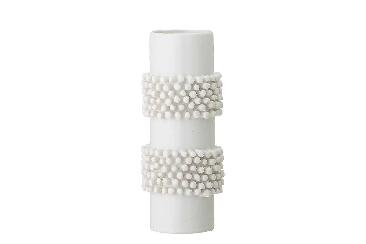 Vase "Snow" - white stoneware vase