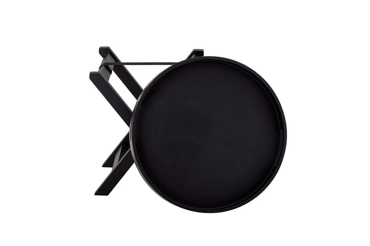 Side Table Sora – Wooden Tray in Black