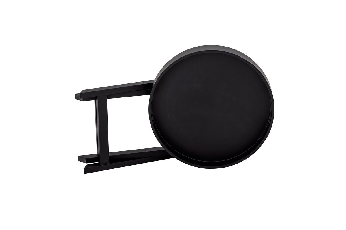 Side Table Sora – Wooden Tray in Black