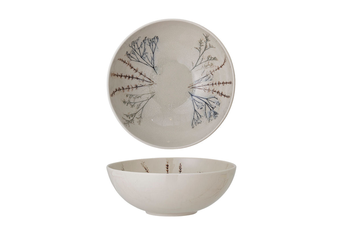 Bowl Sandy – Stoneware with Crackled Glaze and Floral Decoration