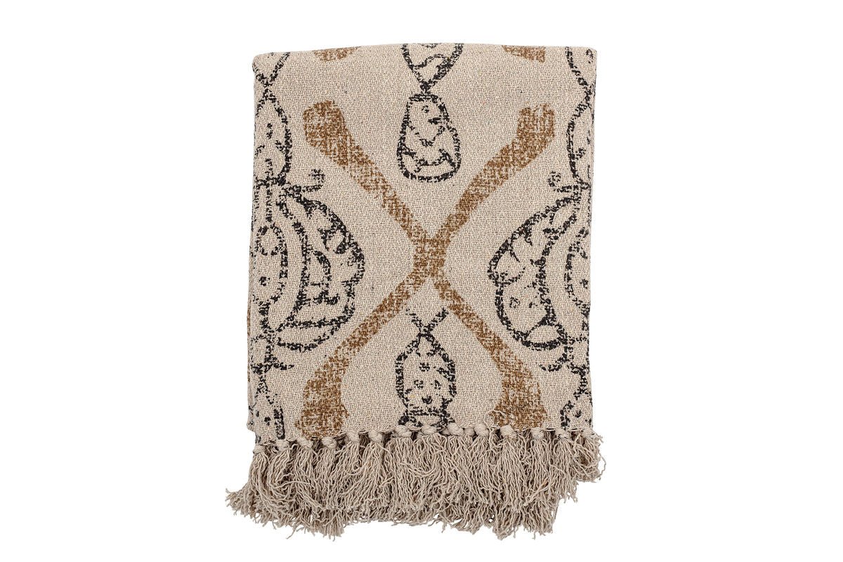 Überwurfdecke  Tiare – Natur, aus recycelter Baumwolle
