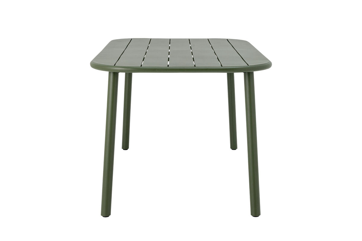 Garten-Esstisch Camala - Tiefgrüne geschwungene rechteckige Tischplatte