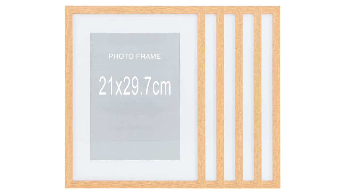Set of 5 Bibi picture frames - in various sizes and colors