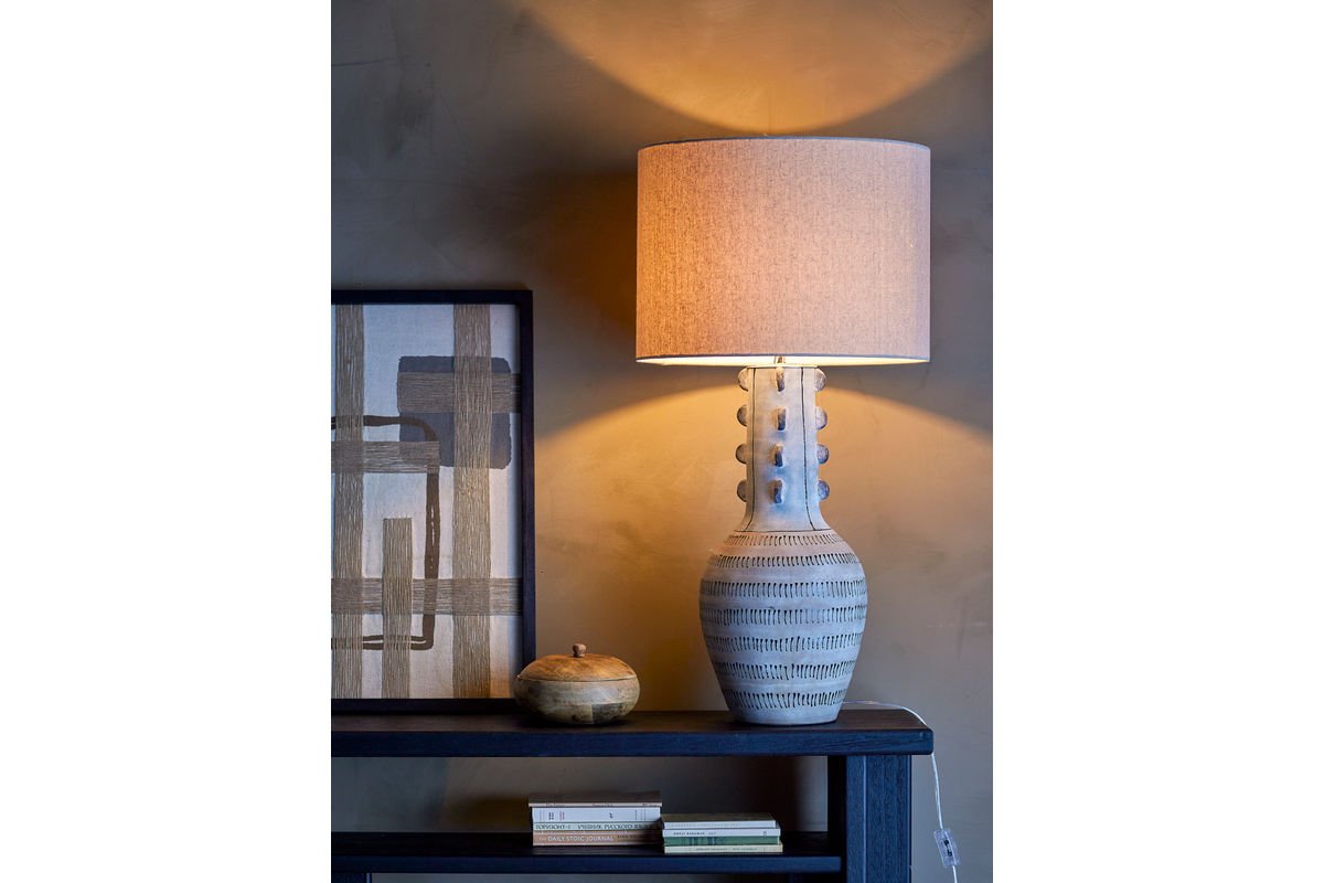 Floor lamp Judi – Stoneware with hand-painted glaze