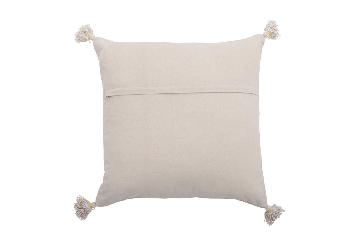 Decorative Cushion Alba – Embroidered Floral Motif in Natural Tone