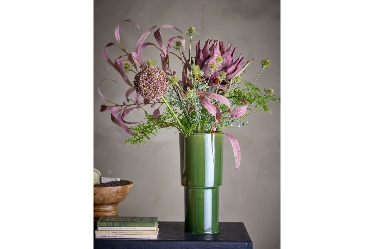 Vase Lizi - Green, made of stoneware