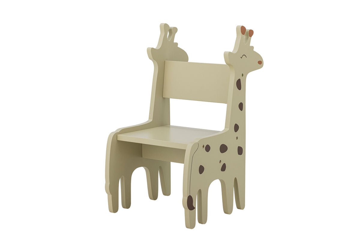 Children's Chair "Gigi" – FSC®-Certified MDF in Natural & Gray Tones