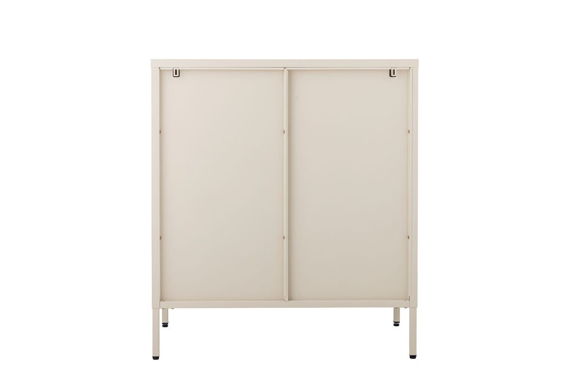 Kommode Savona – Geriffeltes Glas in sanftem Sandton