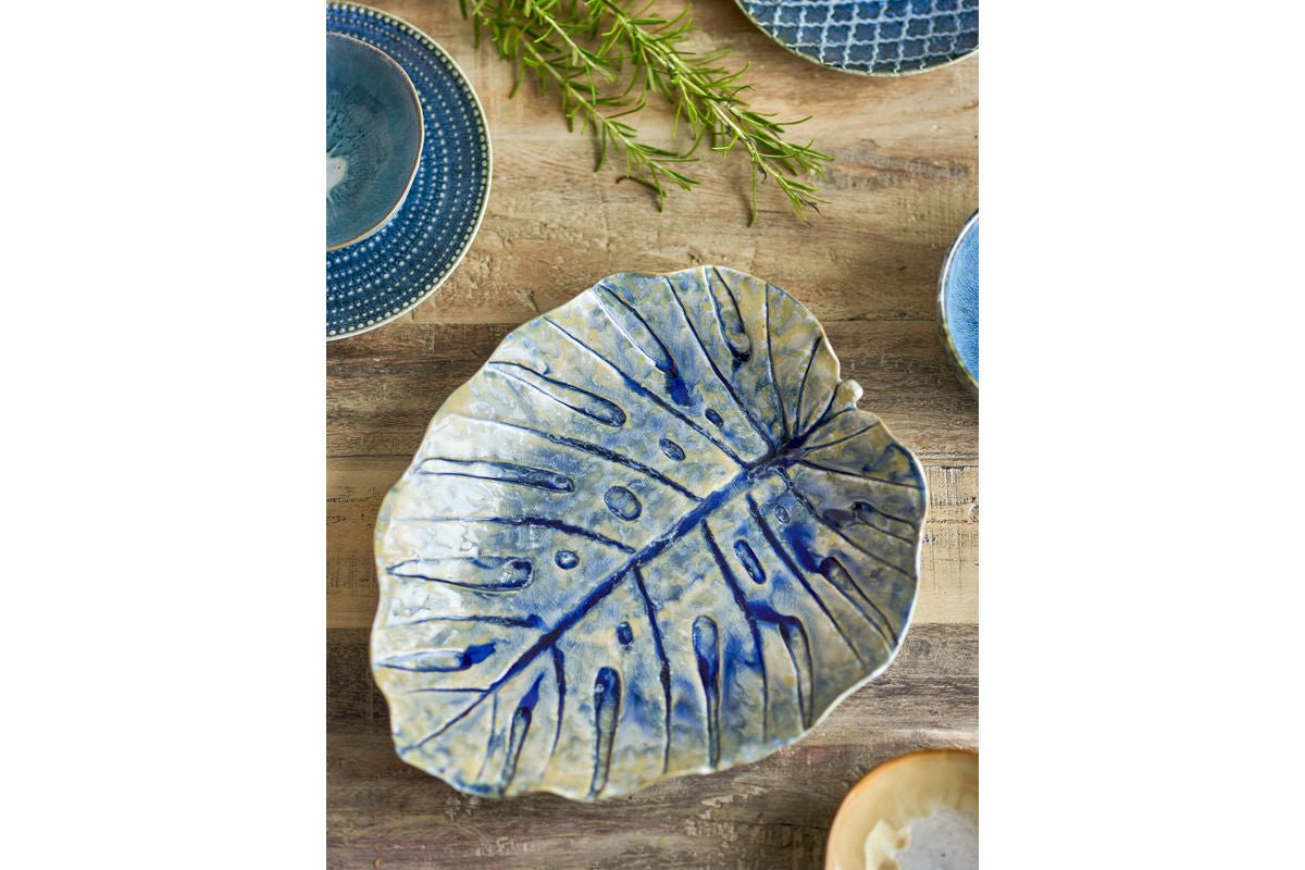 Servierplatte Orya– aus Steingut mit reaktiver Glasur