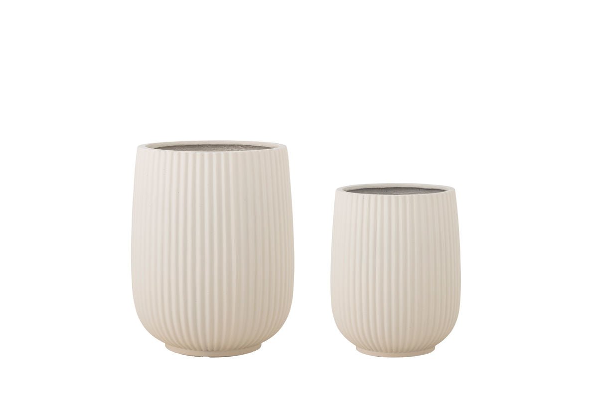 Flower Pot Set "Calmea" – White Magnesia (2-piece)
