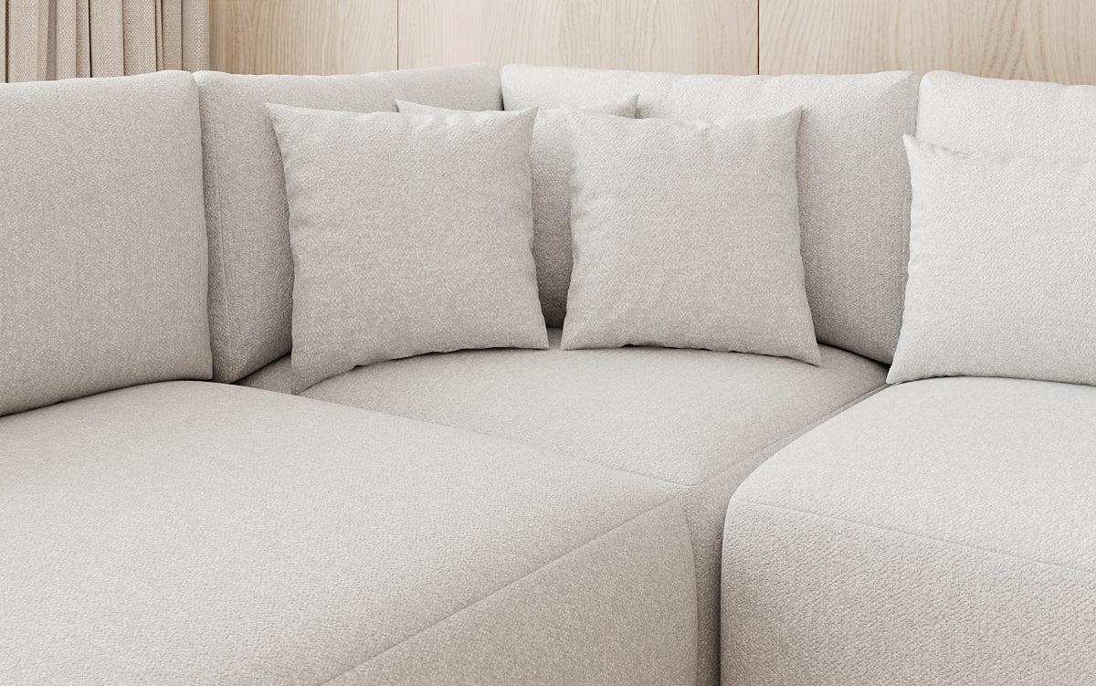 Designer sofa Ando - sectional sofa in textured fabric