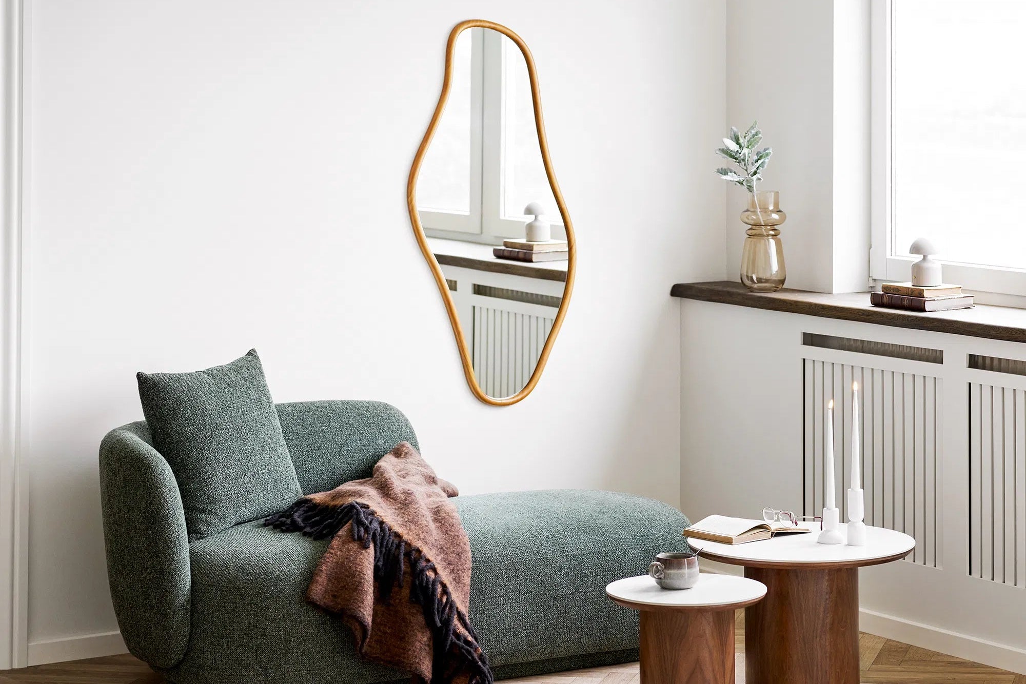 Mirror Linvara – wood effect