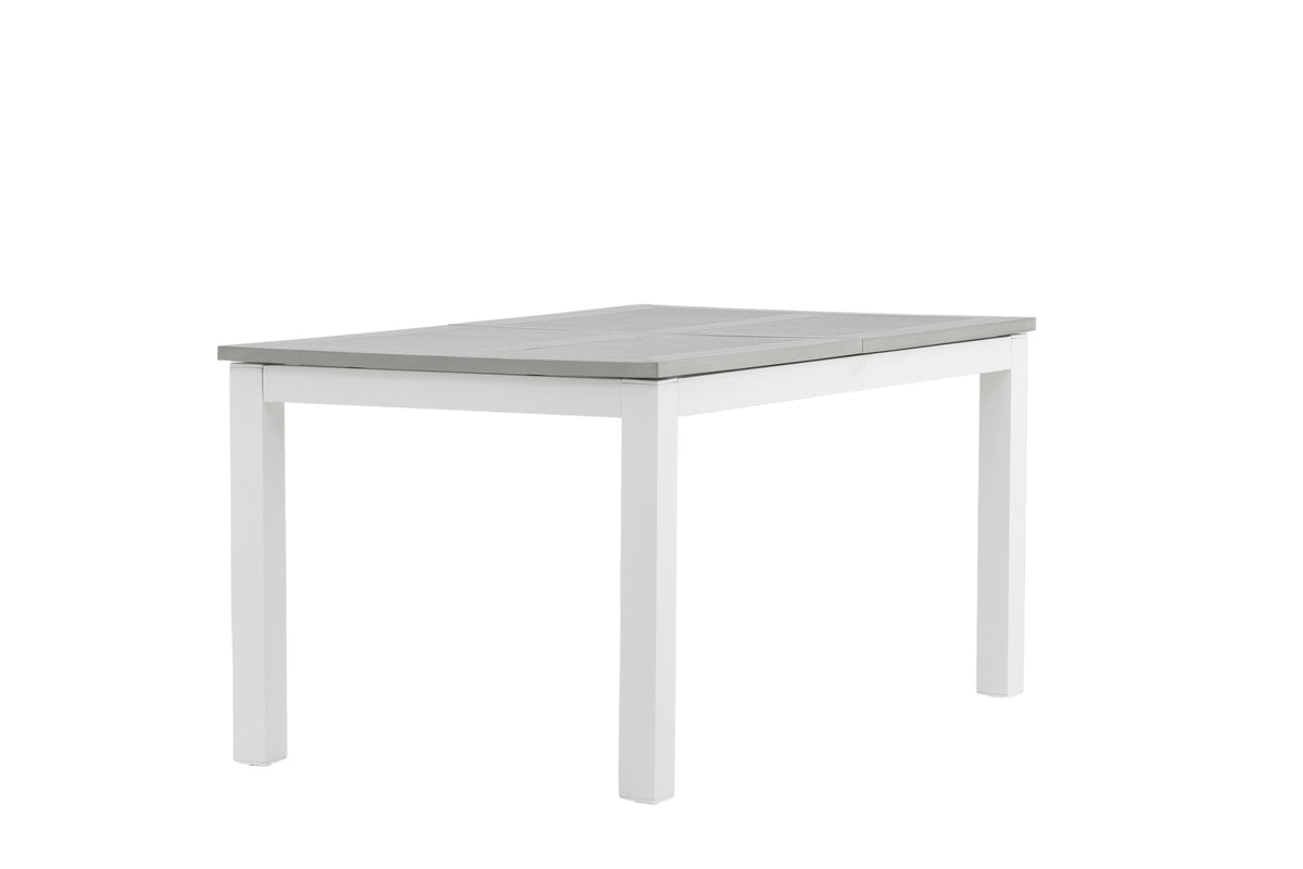 Garden Dining Table Ravello - Extendable from 152 to 210 cm with White Aluminum Frame
