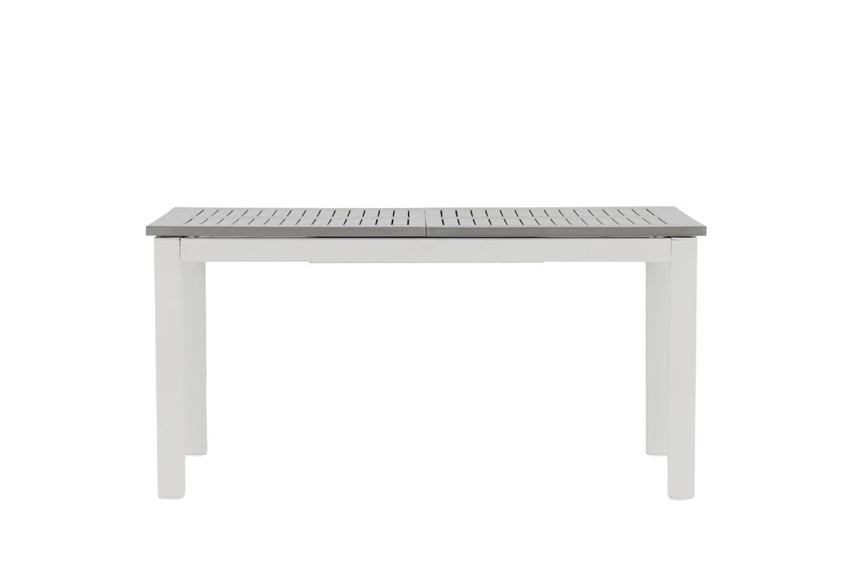 Garden Dining Table Ravello - Extendable from 152 to 210 cm with White Aluminum Frame