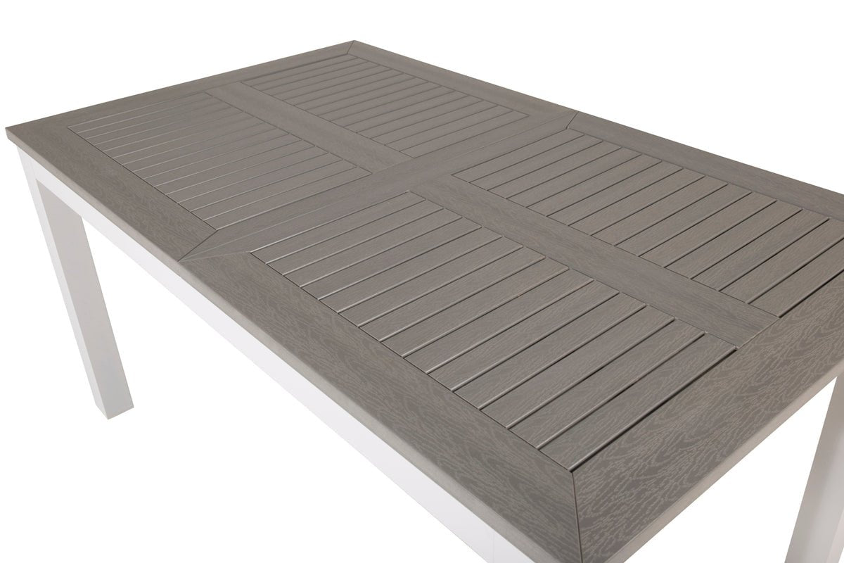 Garden Dining Table Ravello - Extendable from 152 to 210 cm with White Aluminum Frame