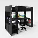 Minecraft Gaming-Hochbett BaseCamp mit Schreibtisch & Regal