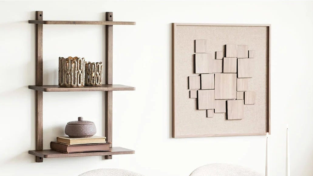 Wall shelf Luzifer - made of dark oak wood