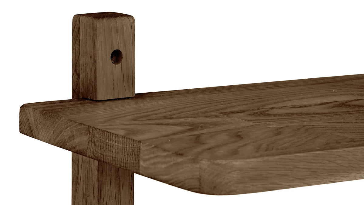 Wall shelf Luzifer - made of dark oak wood