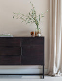 Webster high sideboard – made of teak in Brown