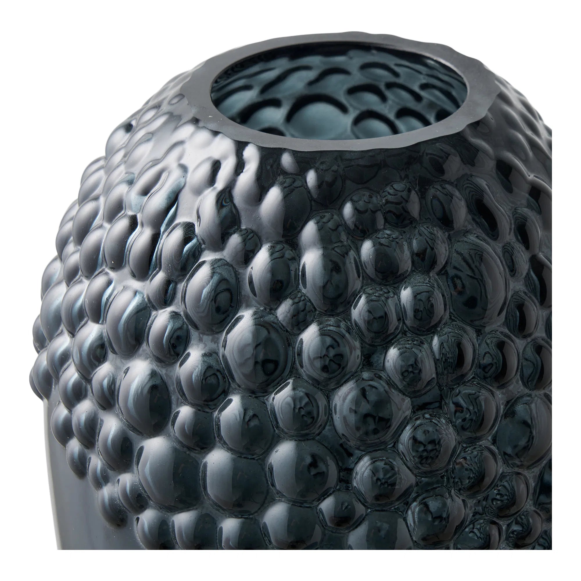 Vase Veloria – noble glass vase in dark gray