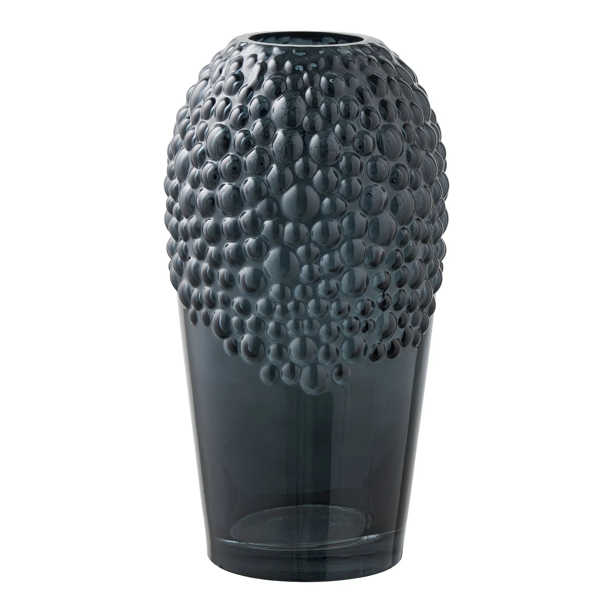 Vase Veloria – noble glass vase in dark gray