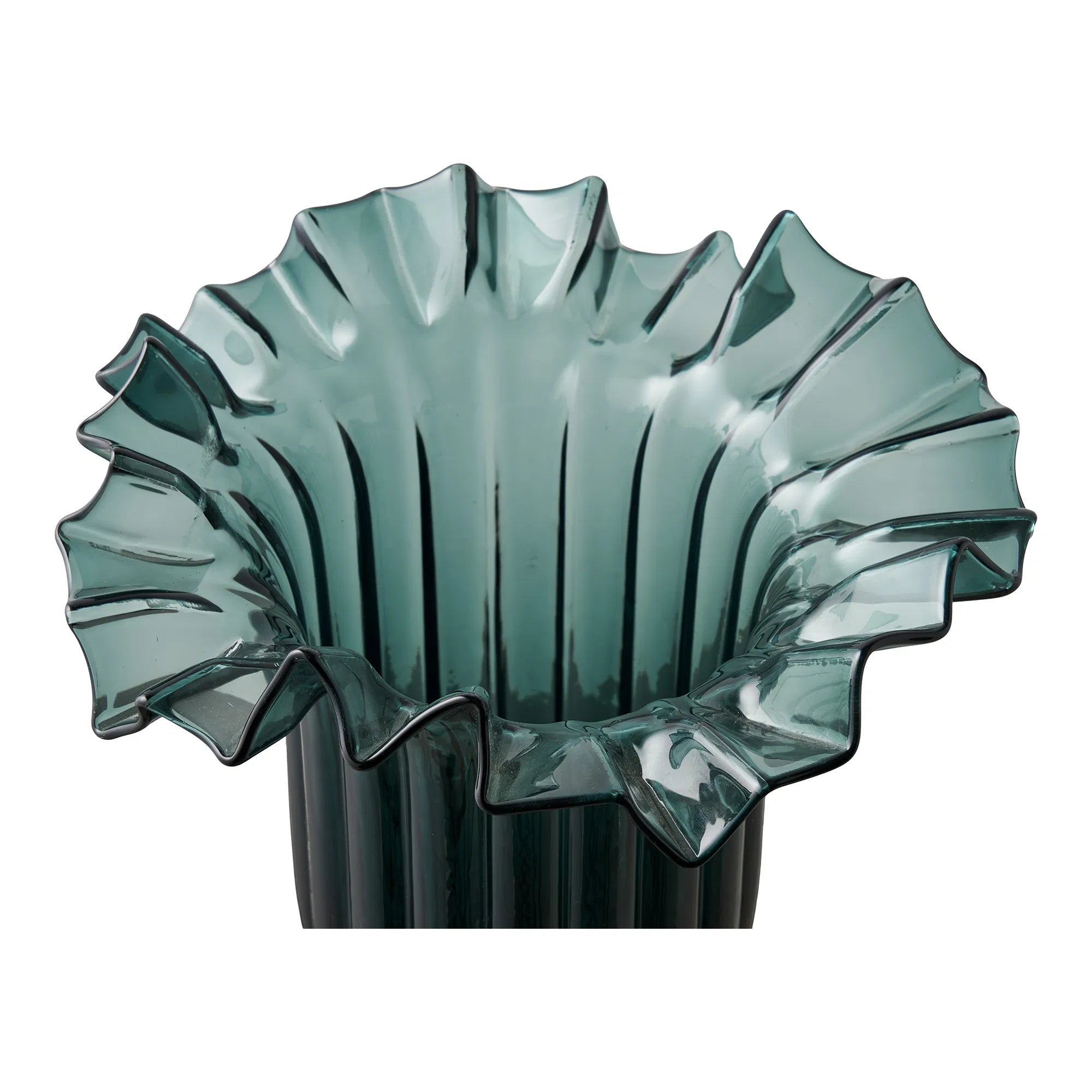 Vase Norelia - elegant glass vase in dark green