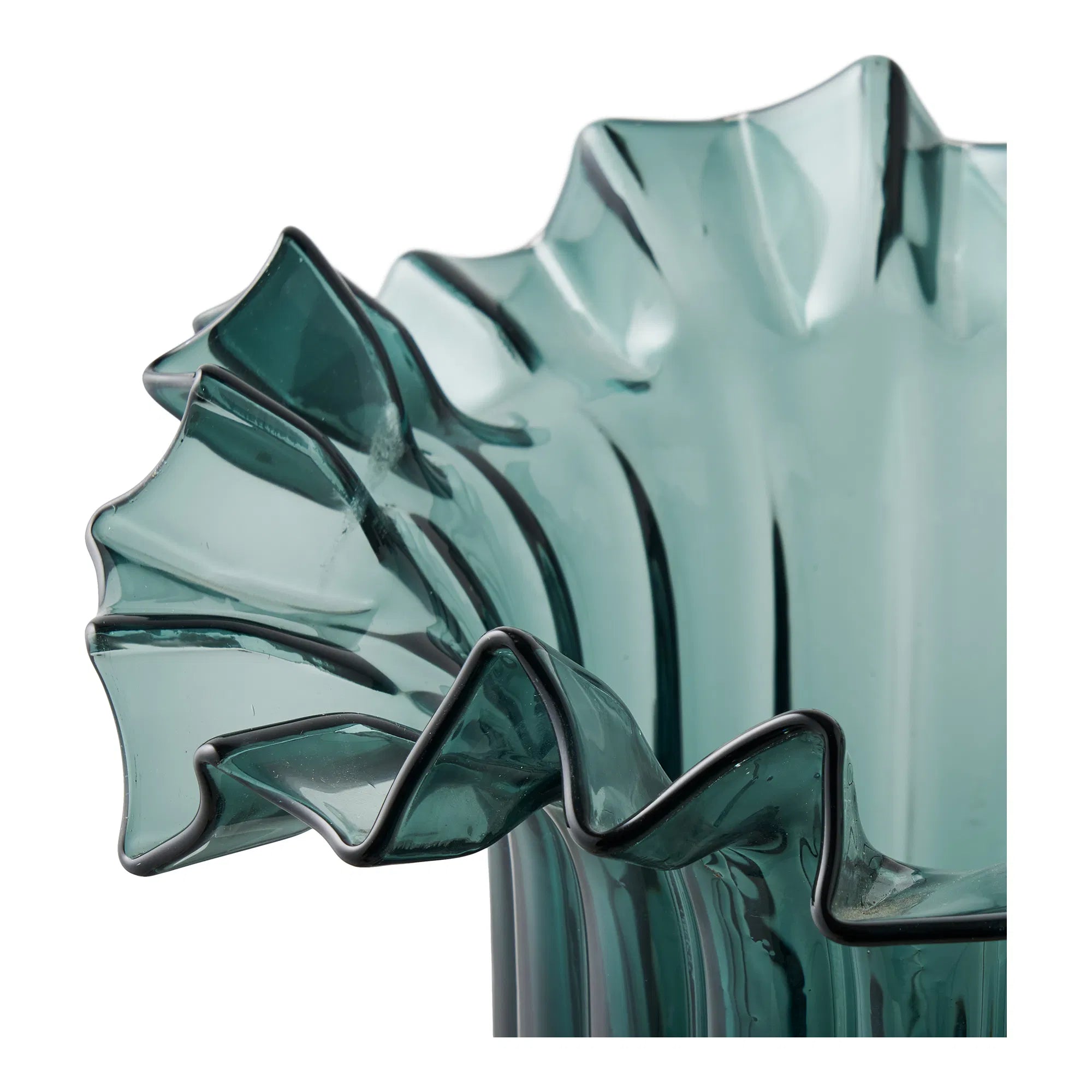 Vase Norelia - elegant glass vase in dark green