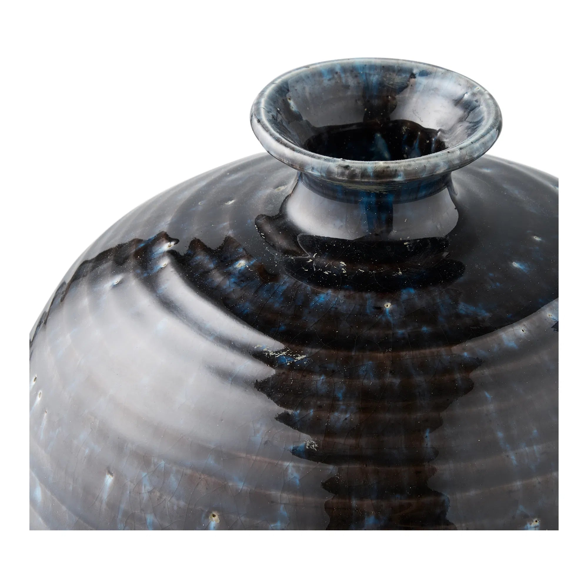 Vase Serevia – elegant ceramic vase in dark blue