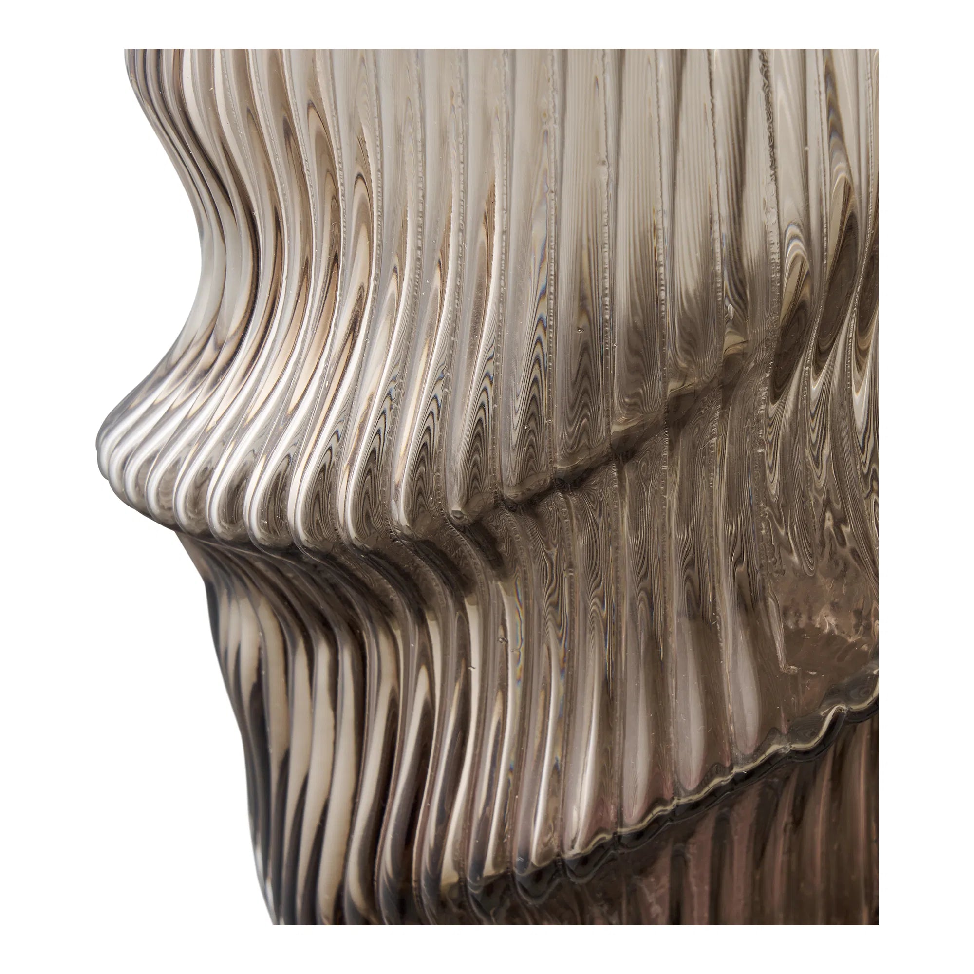 Vase Salmira - elegant glass vase in brown