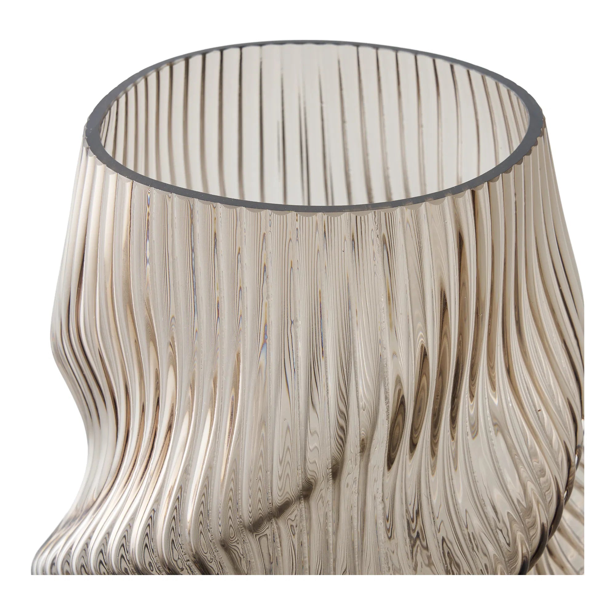 Vase Salmira - elegant glass vase in brown