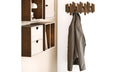 Coat Rack Minimalistic - made of dark brown oak wood