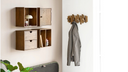 Coat Rack Minimalistic - made of dark brown oak wood
