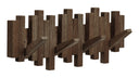 Coat Rack Minimalistic - made of dark brown oak wood
