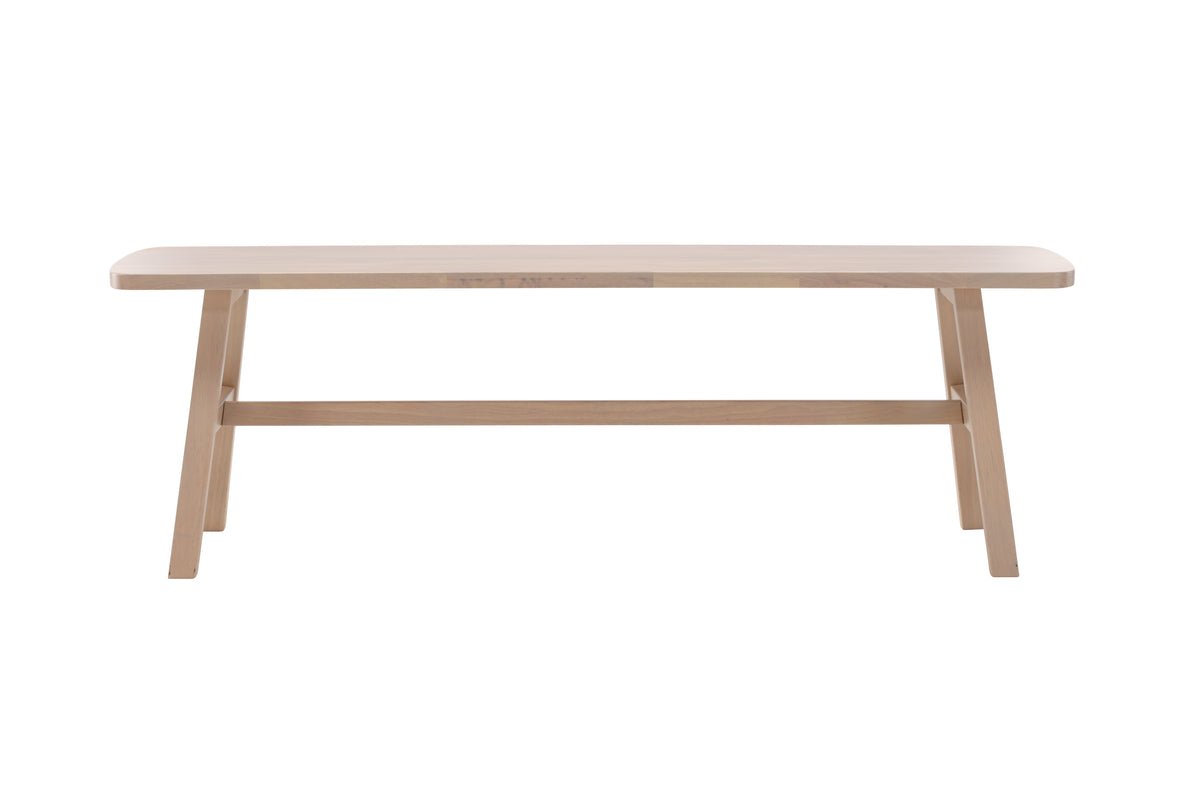 Sitzbank "Yucca" – Aus noblen weiß gekalktem Holz