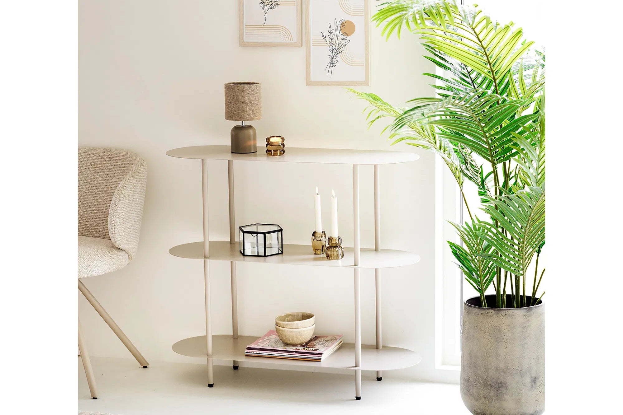 Storage Box Varnelle - made of Glass with Metal Frame (Set of 2)