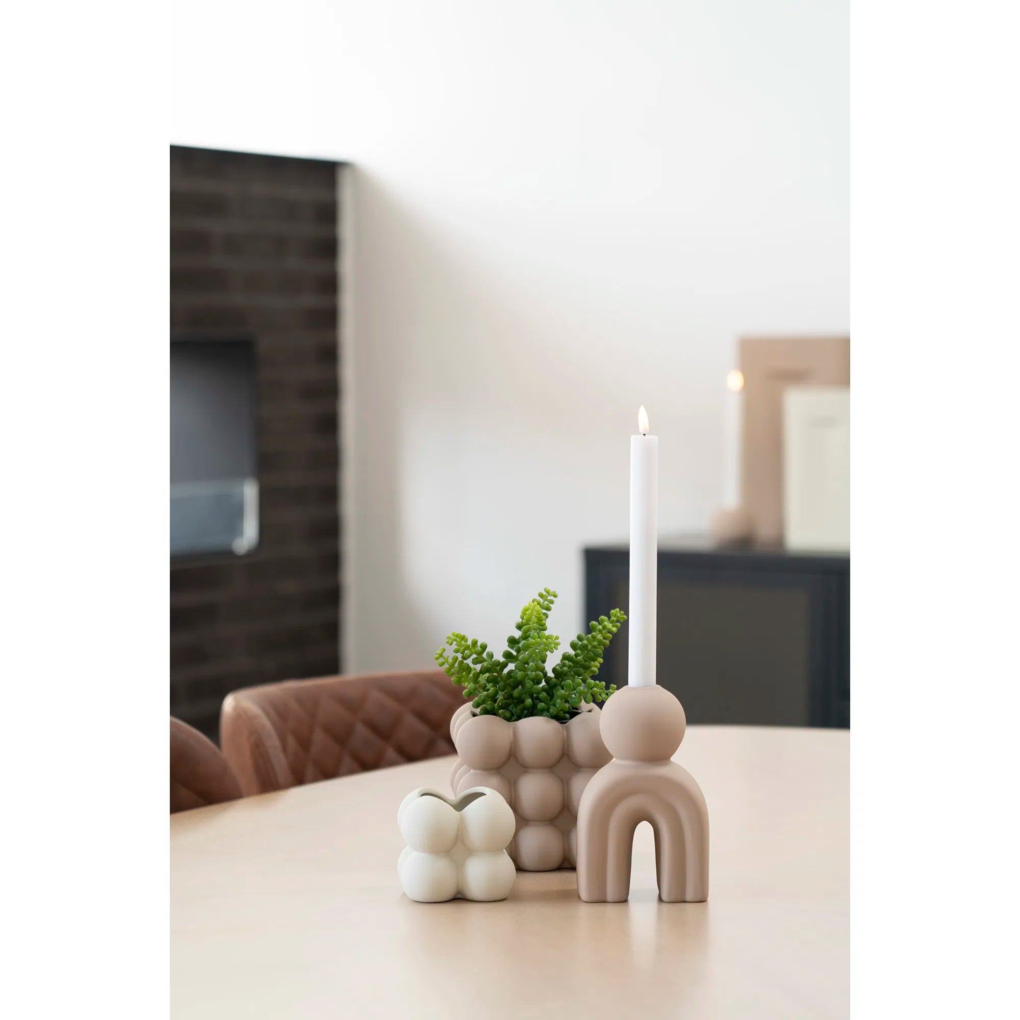 Candle holder "Arco" – Ceramic in Brown