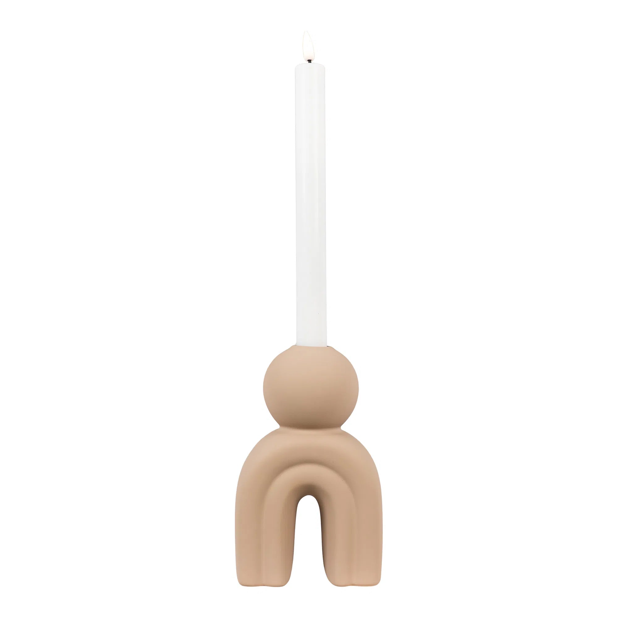 Candle holder "Arco" – Ceramic in Brown