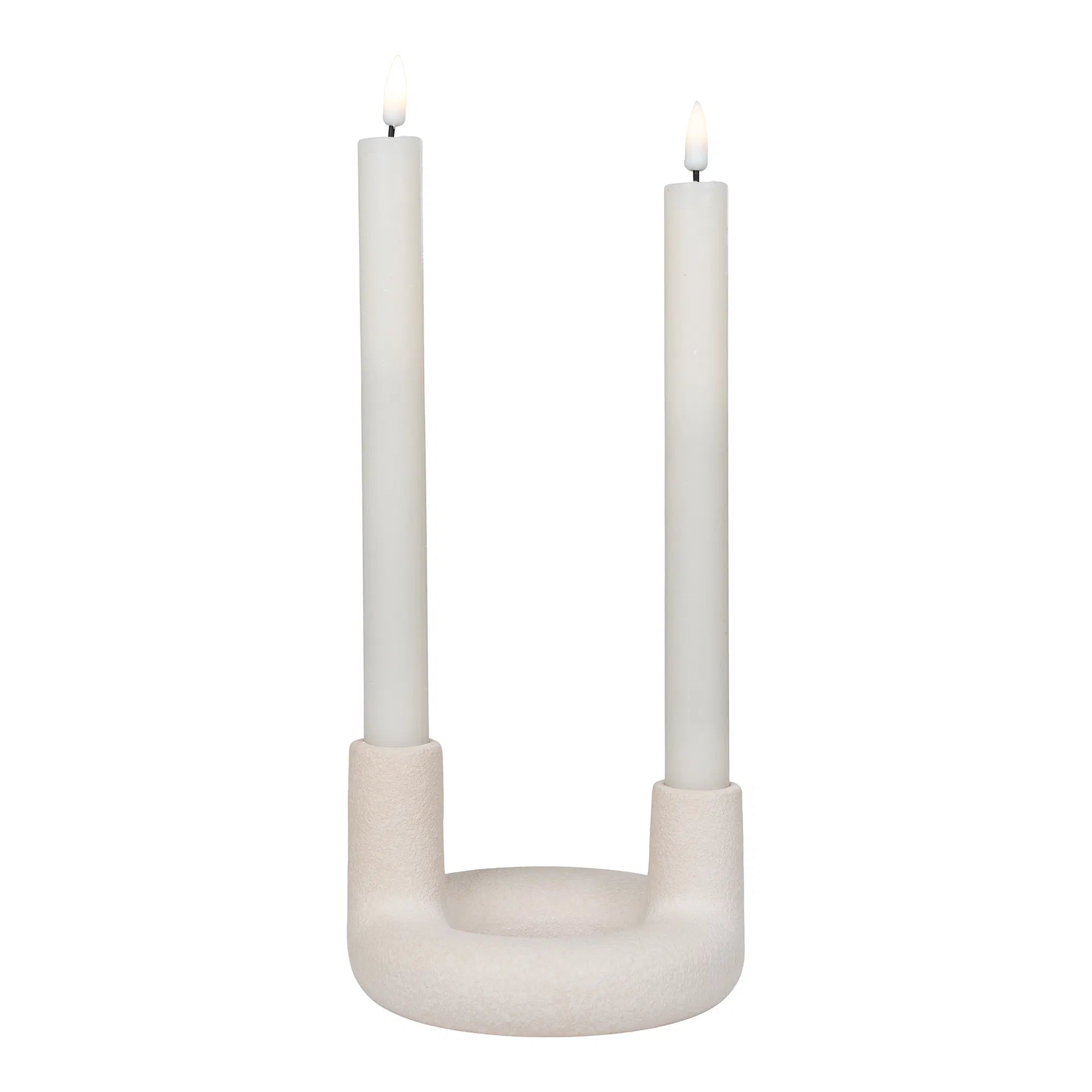 Candle holder "Ceramo Duo" – Ceramic in Beige