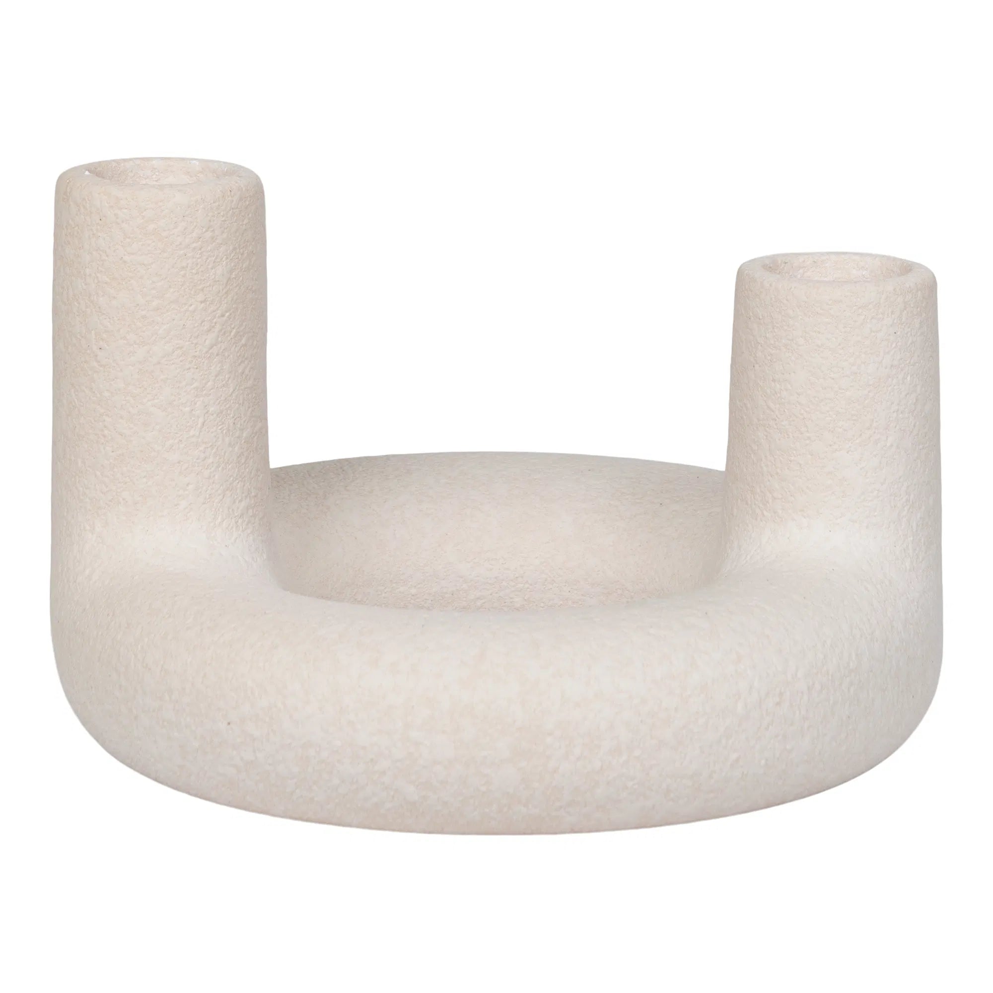 Candle holder "Ceramo Duo" – Ceramic in Beige