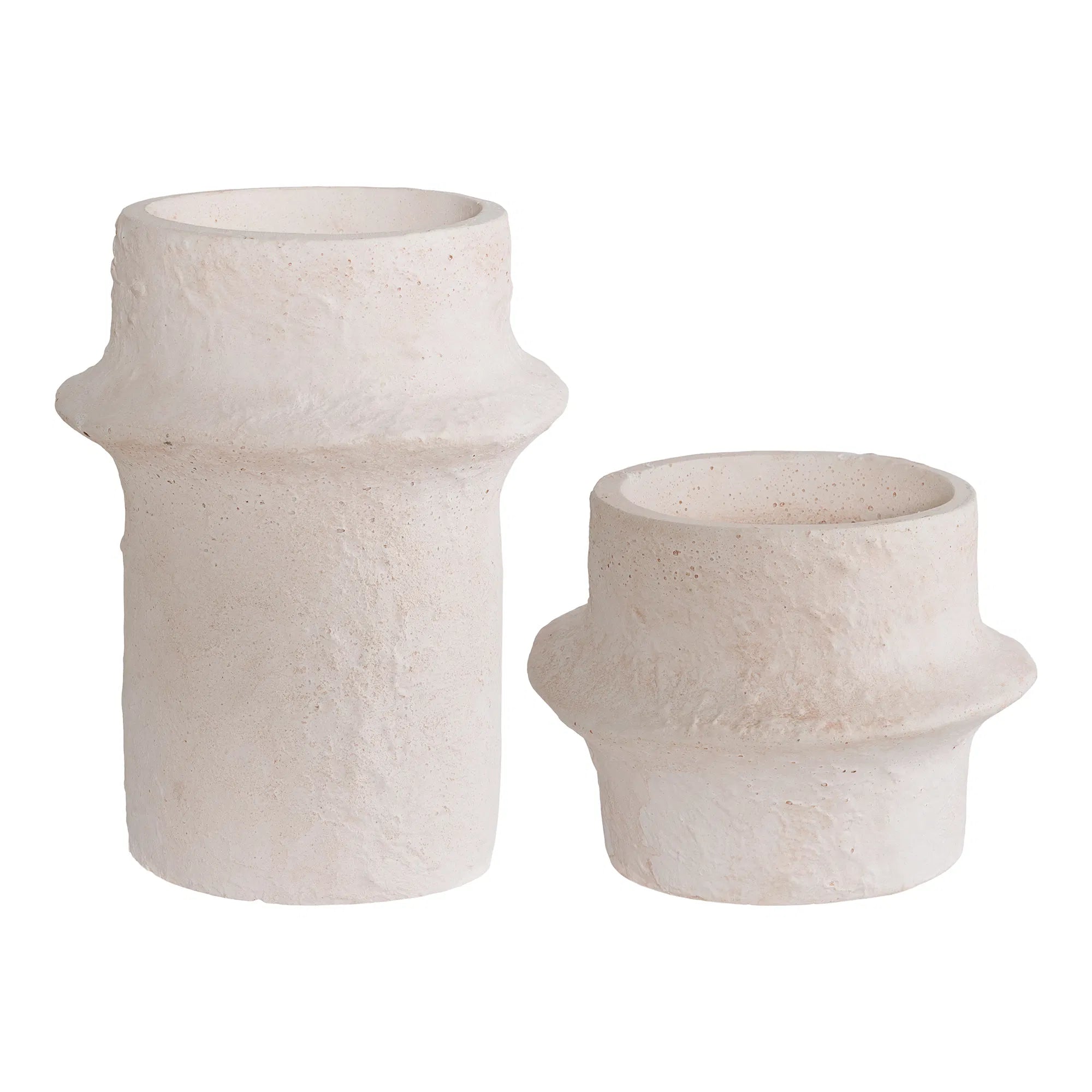 Candle holder set "Bianco Duo" – Cement in White
