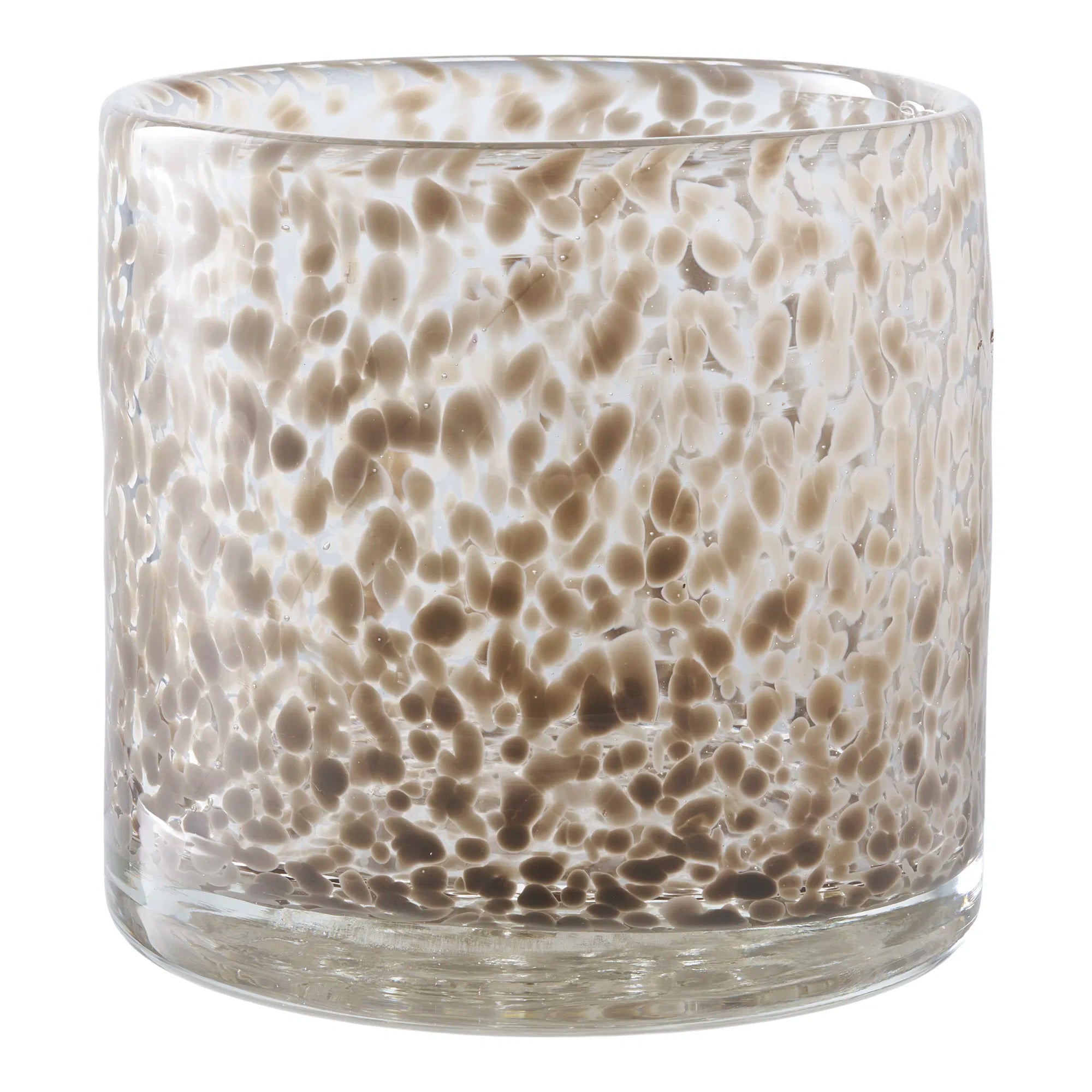 Candle holder "Marmora" – Glass in Light Brown