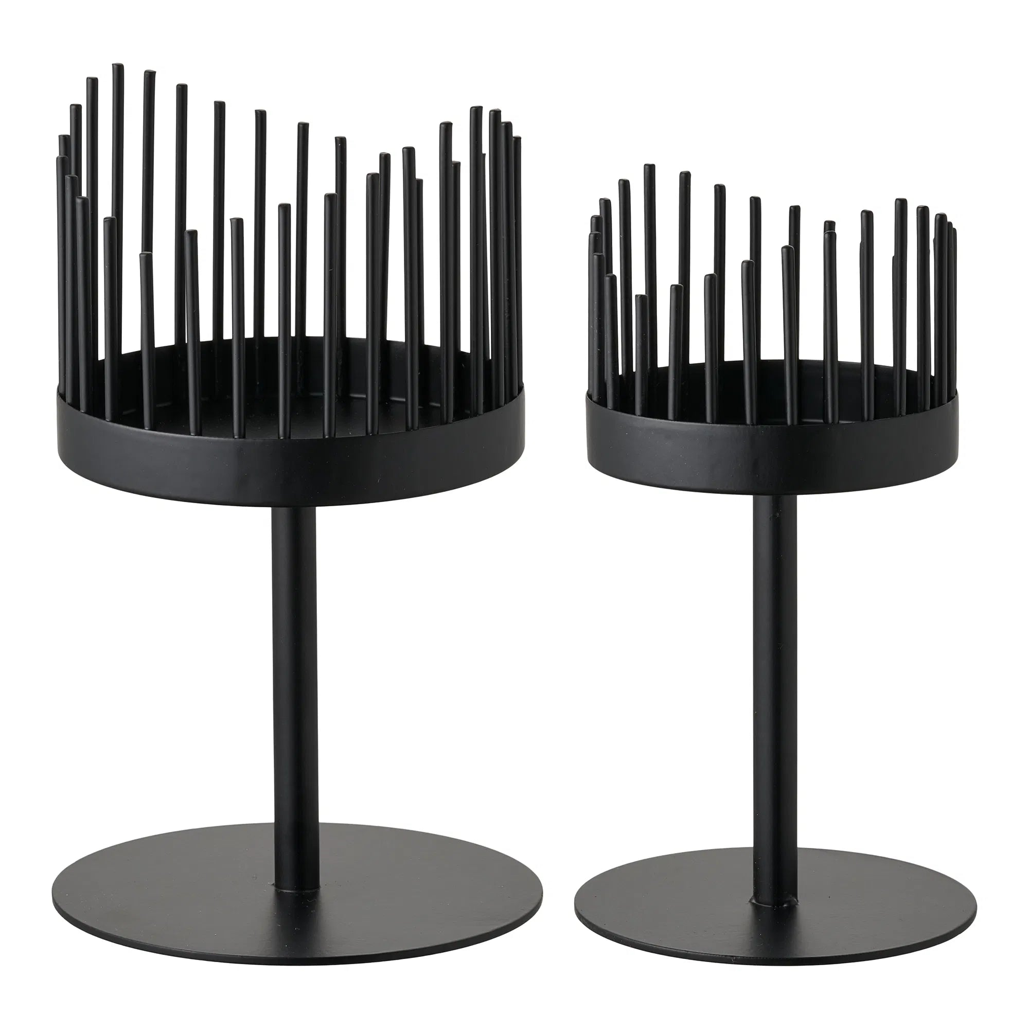 Candle holder set "Cavallo Duo" – Steel in Black