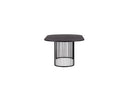 Manolo dining table - oval dining table with Black tabletop and walnut