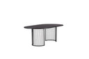 Manolo dining table - oval dining table with Black tabletop and walnut