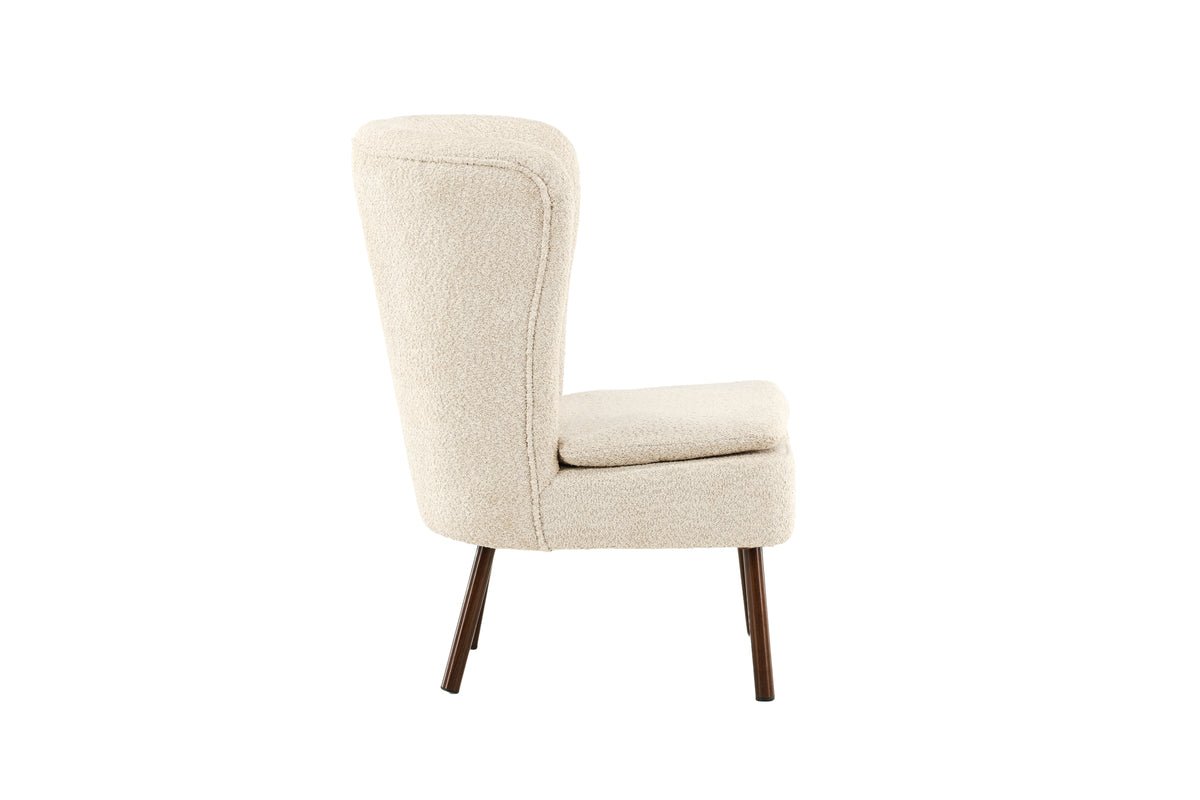 Armchair Hedwig - With beige polyester fabric