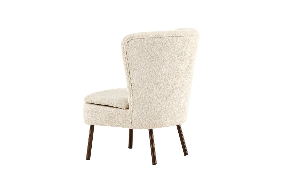 Armchair Hedwig - With beige polyester fabric