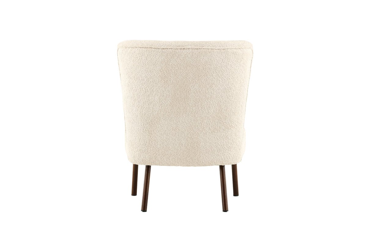 Armchair Hedwig - With beige polyester fabric