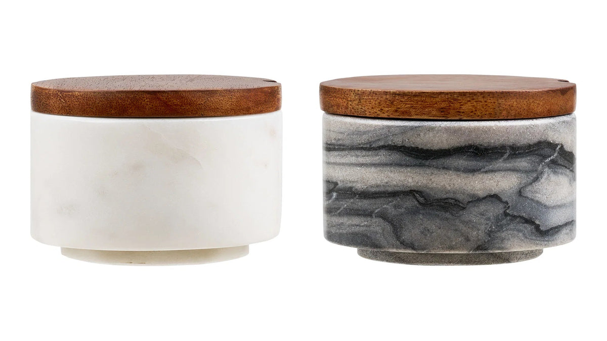 Set of 2 Chango storage jars - with matching spoon