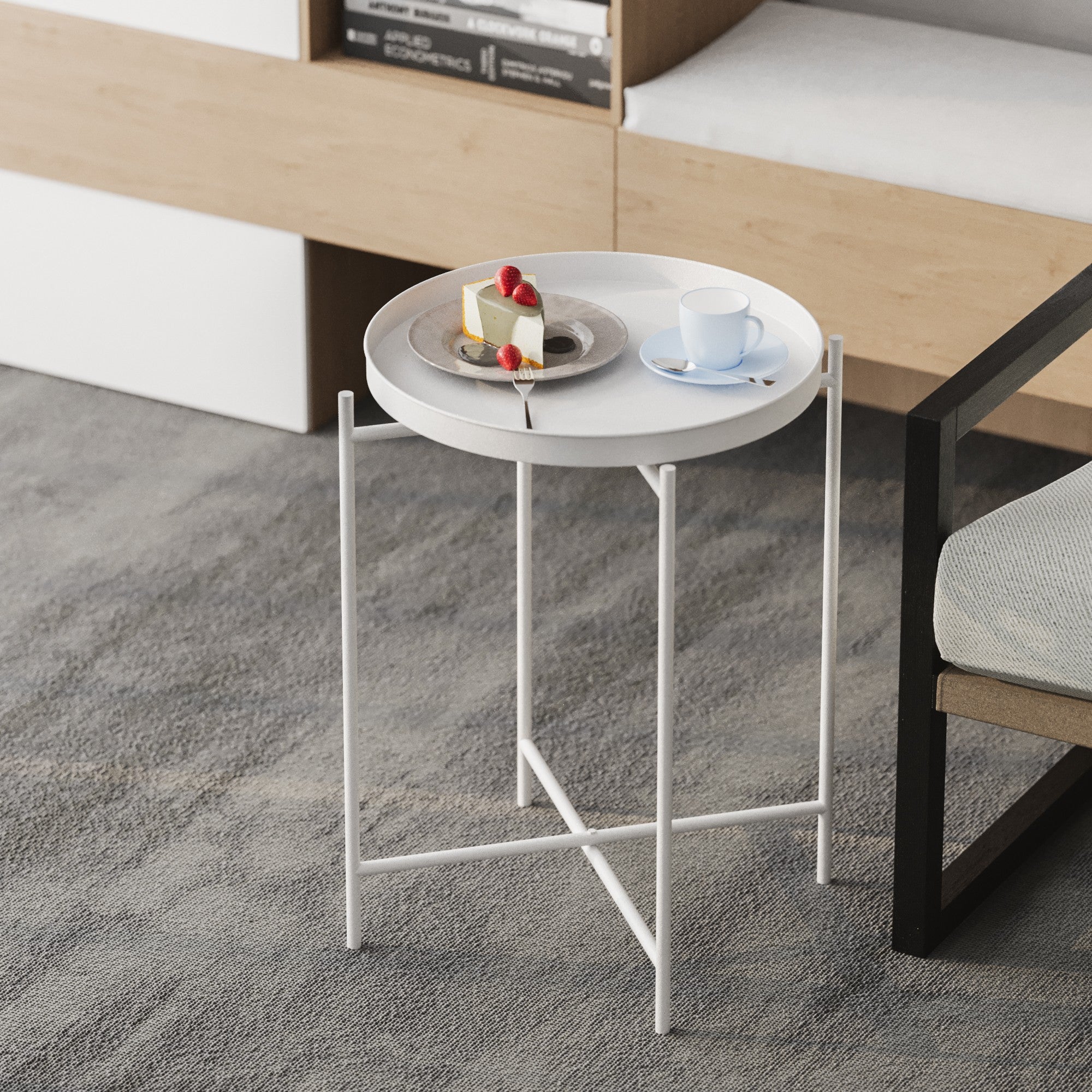 Coffee Table Fenaro – Simple Metal Design in White or Green