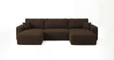 Designer Sofa Noma U mit Schlaffunktion und Stauraum in Cord